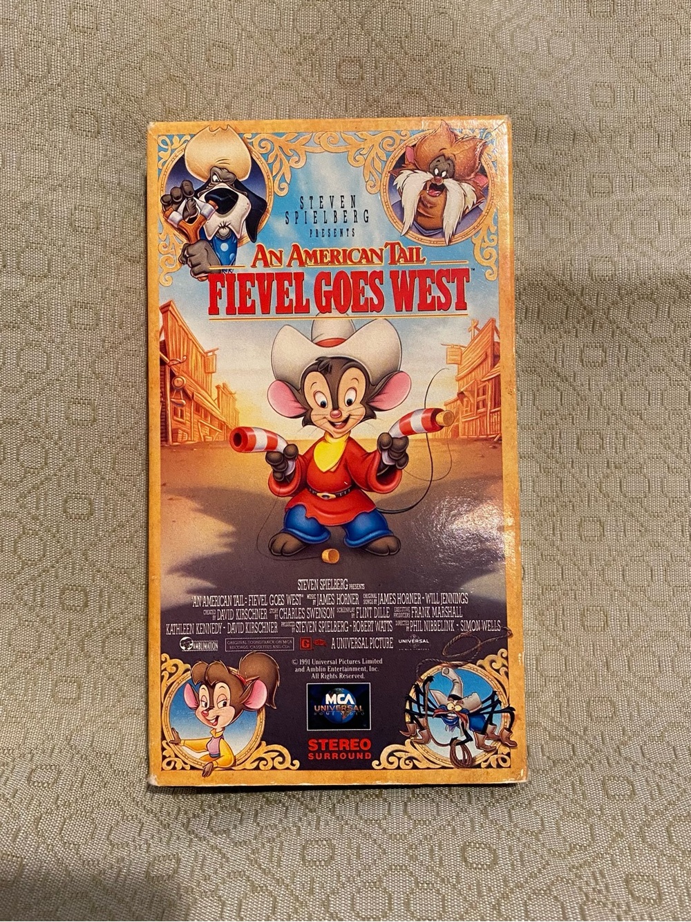 An American Tail Fievel Goes West VHS Tape Universal Studios 1991